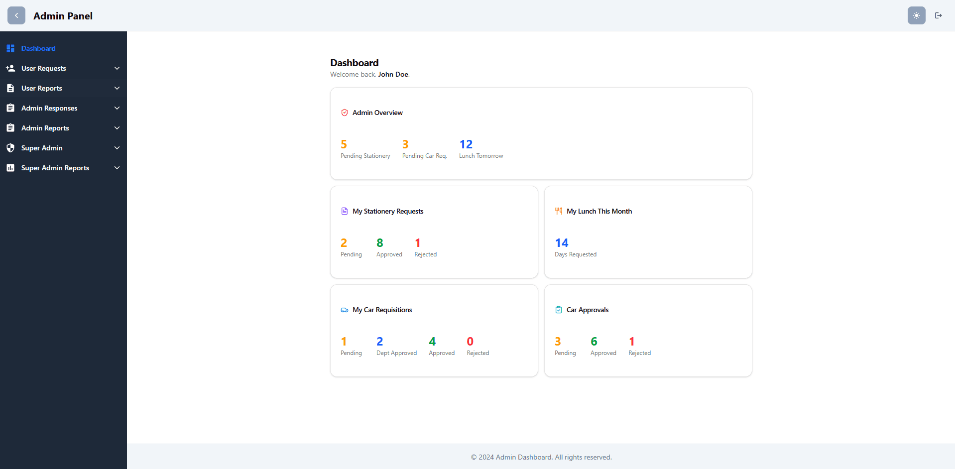 Corporate Admin Portal